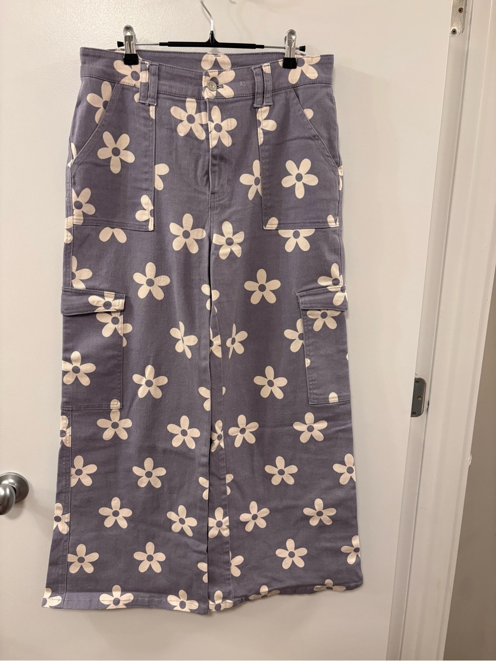 Free People alterd state Lavender Daisy Cargo Maxi Skirt XL